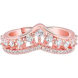 giva 925 Silver Rose Gold Shiny Vanki Ring, Adjustable | Gifts for Women and Girls | With Certificate of Authenticity and 925 Stamp | 6 Months Warranty-picture-47