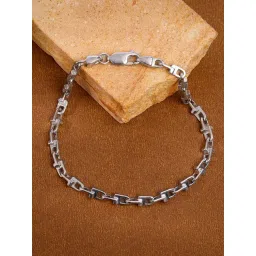 GIVA 925 Silver Steel Stride Classic Bracelet for Him-image-28