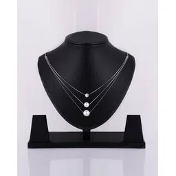 giva 925 Silver Triple Layered Pearl Studded Necklace-picture-41