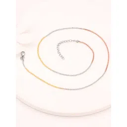 GIVA 925 Silver Triple Tone Imperial Chain for Women & Girls-picture-36