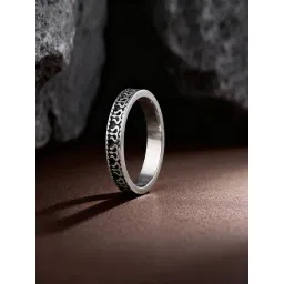 GIVA 925 Silver Vintage Trishul Band Ring-image-36