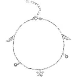 giva 925 Silver Zircon Charm Anklet (Single), Adjustable | Gifts for Girlfriend, Gifts for Women & Girls| With Certificate of Authenticity and 925 Stamp | 6 Month Warranty-picture-42