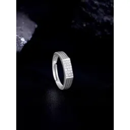 GIVA 925 Silver Zircon Rectangle Ring for Him-image-35