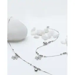 giva 925 Silver Zircon Snowflake Anklet-picture-28