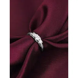 GIVA 925 Silver Zircon Trilogy of Love Ring for Women & Girls-picture-20