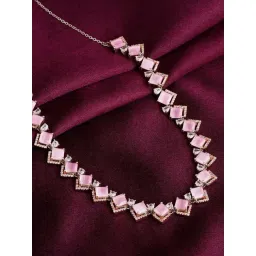 GIVA 92.5 Sterling Silver Anushka Sharma French Rose Princess Necklace for Women-picture-12