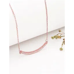 GIVA 92.5 Sterling Silver Arc Necklace for Women-picture-15