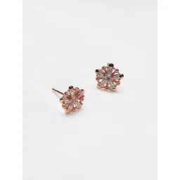 GIVA 92.5 Sterling Silver Baguette Flower Earrings for Women-picture-30