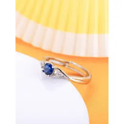 GIVA 92.5 Sterling Silver Besotted By Blue Casual Ring-picture-42