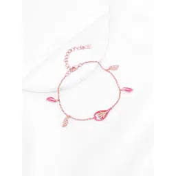 GIVA 92.5 Sterling Silver Bhumi Rose Gold Pink Rani Ebony Adjustable Bracelet-picture-41