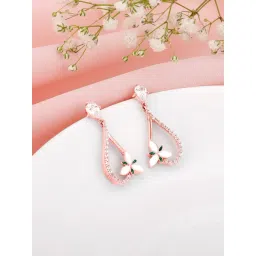 GIVA 925 Sterling Silver Bhumi Terrific Trillium Drop Earrings For Women-picture-40