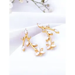 GIVA 925 Sterling Silver Bhumi Trillium Treasures Drop Earrings For Women-picture-29