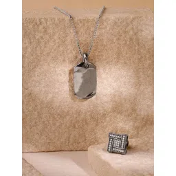 GIVA 925 Sterling Silver Black Rhodium Midnight Edge Set for Men-picture-10