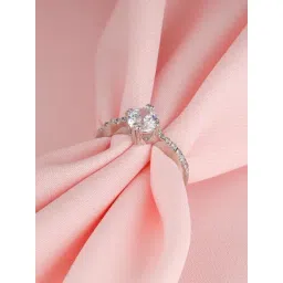 GIVA 92.5 Sterling Silver Bling Ring for Women-picture-30