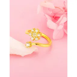 GIVA 92.5 Sterling Silver Blooming Flower Ring for Women-picture-41