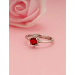 GIVA 92.5 Sterling Silver Blooms Ring for Women-picture-14