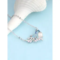 GIVA 92.5 Sterling Silver Coral Crush Necklace for Women-picture-20