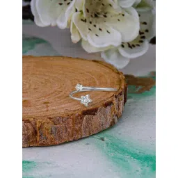 GIVA 92.5 Sterling Silver Dual Star Ring for Women-picture-20