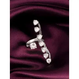 GIVA 92.5 Sterling Silver Forever Sparkle Adjustable Ring for Womens and Girls-picture-45