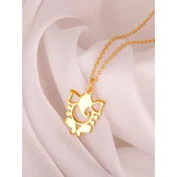 GIVA 92.5 Sterling Silver Ganapati Silhouette Pendant for Women-picture-23