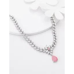 GIVA 92.5 Sterling Silver Garland Of Flowers Opera Necklace for Women-picture-38