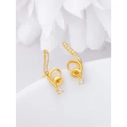 GIVA 92.5 Sterling Silver Golden Celestial Whirl Stud Earrings-picture-30