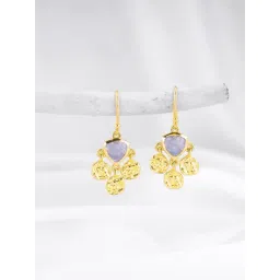 GIVA 92.5 Sterling Silver Golden Chalcedony Chandelier Earrings-picture-28