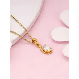 GIVA 92.5 Sterling Silver Golden Dream Pendant With Link Chain-picture-13