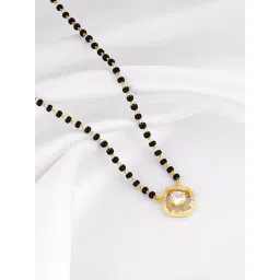GIVA 925 Sterling Silver Golden Glitter It On Mangalsutra For Women-image-35