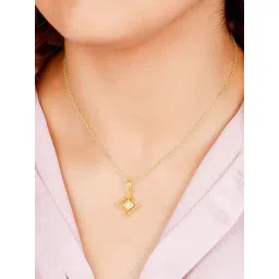 GIVA 92.5 Sterling Silver Golden Mystic Star Signature Pendant with Link Chain for Women-picture-36