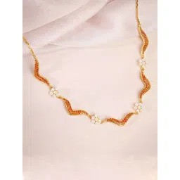 GIVA 925 Sterling Silver Golden Necklace for Women-picture-12