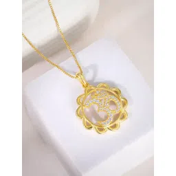 GIVA 925 Sterling Silver Golden Pendant for Men-image-28