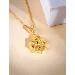 GIVA 925 Sterling Silver Golden Pendant for Men-image-29