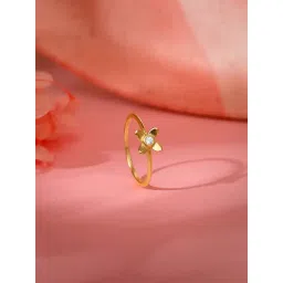 GIVA 925 Sterling Silver Golden Ring for Women-picture-16