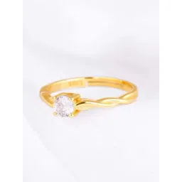 GIVA 925 Sterling Silver Golden Ring for Women-picture-29