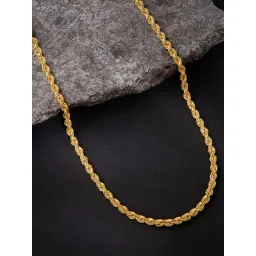 GIVA 925 Sterling Silver Golden Rope Chain for Men-image-26