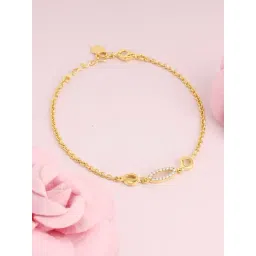 GIVA 92.5 Sterling Silver Golden Subtle Bracelet-picture-29