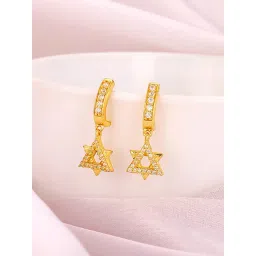 GIVA 925 Sterling Silver Golden Superstar Earringss For Women-picture-38