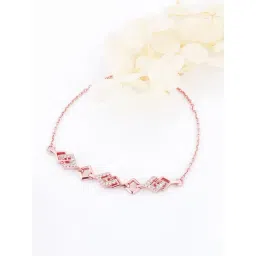 GIVA 92.5 Sterling Silver Interlocked Flexible Fit Bracelet for Women-picture-30