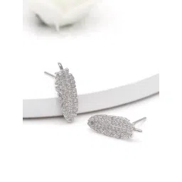 GIVA 92.5 Sterling Silver Leaf Earrings for Women-picture-39