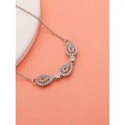 GIVA 92.5 Sterling Silver Love of Pears Necklace for Women-picture-33