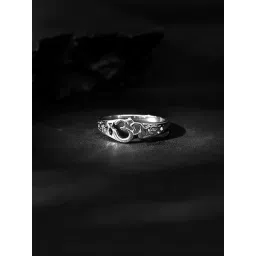 GIVA 925 Sterling Silver Om Aura Ring For Men-picture-19