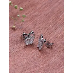 GIVA 92.5 Sterling Silver Owl Earrings for Women-picture-32