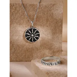 GIVA 925 Sterling Silver Oxidised Knight Set for Men-picture-20