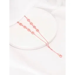 GIVA 92.5 Sterling Silver Rose Gold Bridal Blush Necklace-picture-29
