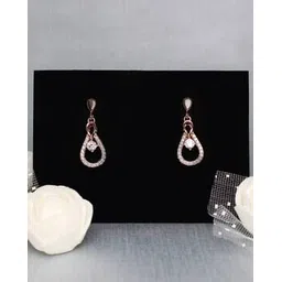 giva 925 Sterling Silver Rose Gold Drizzle Drop Earrings-picture-15