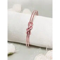 GIVA 925 Sterling Silver Rose Gold Dual Entangle Bracelet Adjustable For Women-picture-26