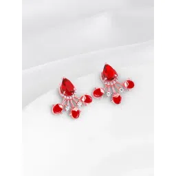 GIVA 92.5 Sterling Silver Rose Gold Liberty Of Love Stud Earrings-picture-35