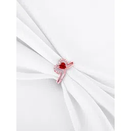 GIVA 92.5 Sterling Silver Rose Gold Lover's Arch Stack s Ring-picture-39