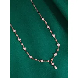 GIVA 925 Sterling Silver Rose Gold Necklace for Women-picture-21